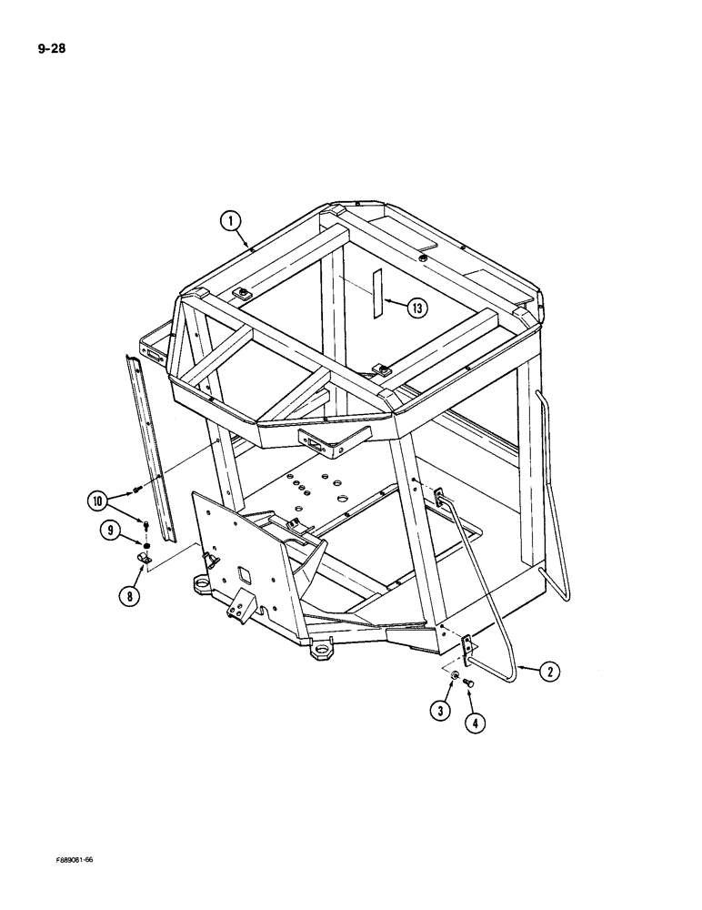 Схема запчастей Case IH 9180 - (9-028) - ROPS (09) - CHASSIS/ATTACHMENTS