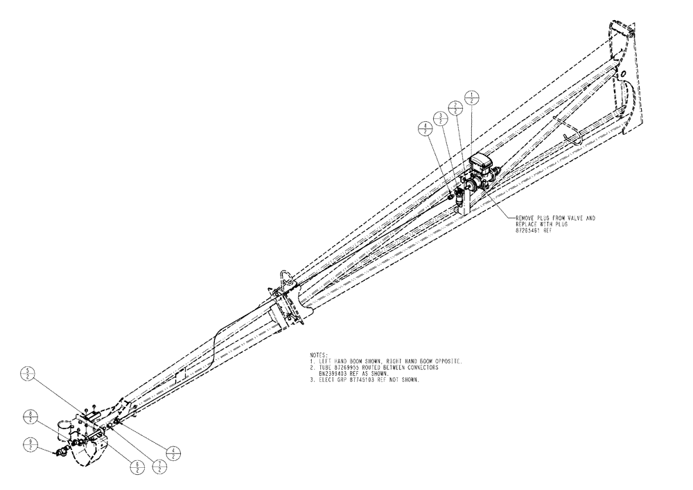 Схема запчастей Case IH SPX3320 - (11-009) - NOZZLE, FENCE ROW, 90’, LO-FLOW Options