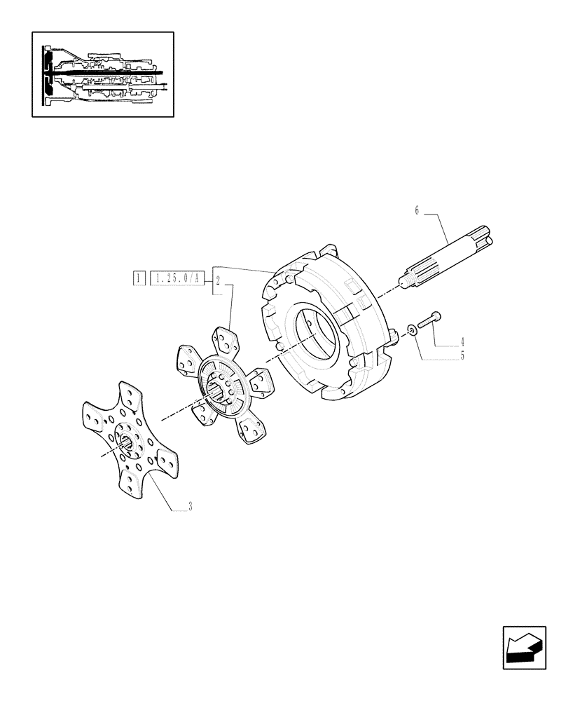 Схема запчастей Case IH JX1095N - (1.25.0[01]) - CLUTCH - C5949 (03) - TRANSMISSION