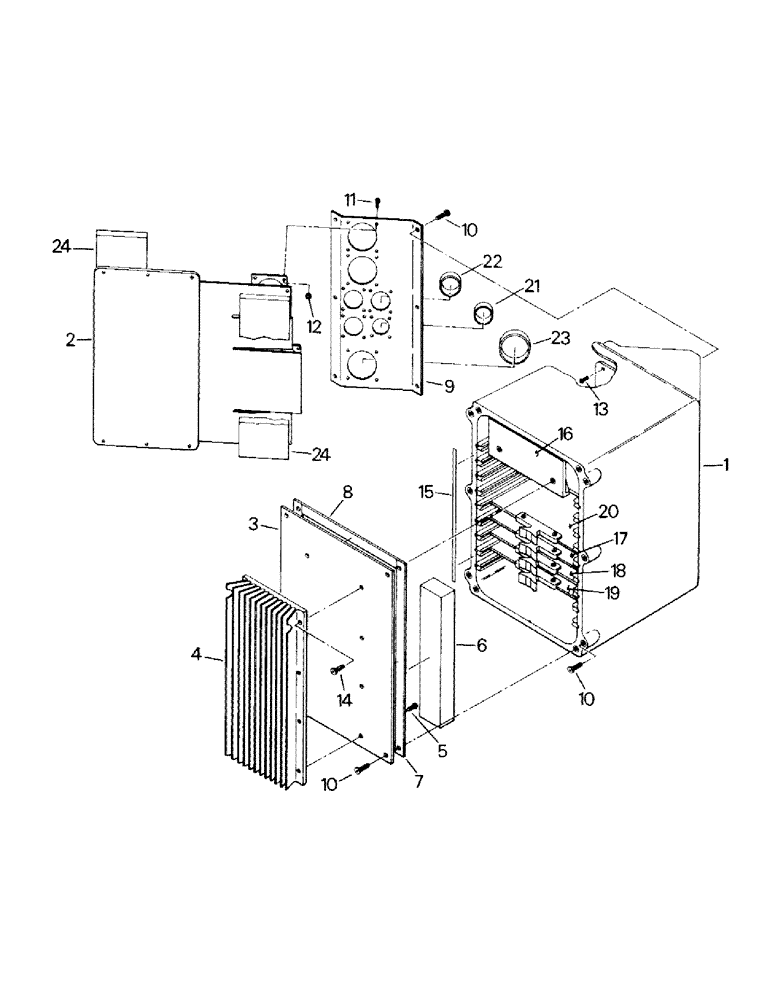 Схема запчастей Case IH STEIGER - (02-14) - ELECTRONIC CONTROL CENTER ASSEMBLY (06) - ELECTRICAL