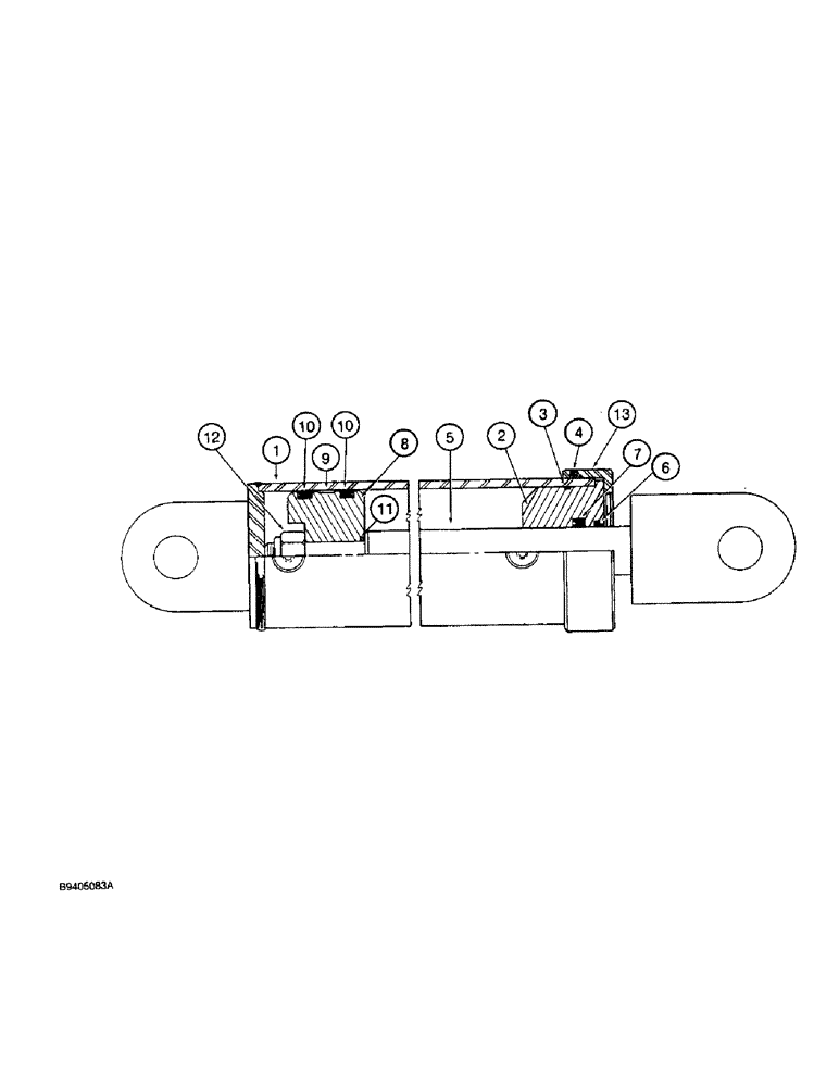 Схема запчастей Case IH 30 - (8-22) - BLADE OFFSET AND ANGLE CYLINDER, 79666C91, 4 ID X 8 INCH STROKE (08) - HYDRAULICS