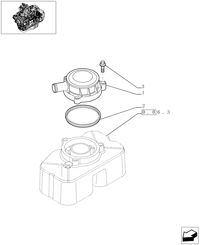 Схема запчастей Case IH F4GE0684G D600 - (0.04.5[01]) - BREATHER - ENGINE (504043432) 