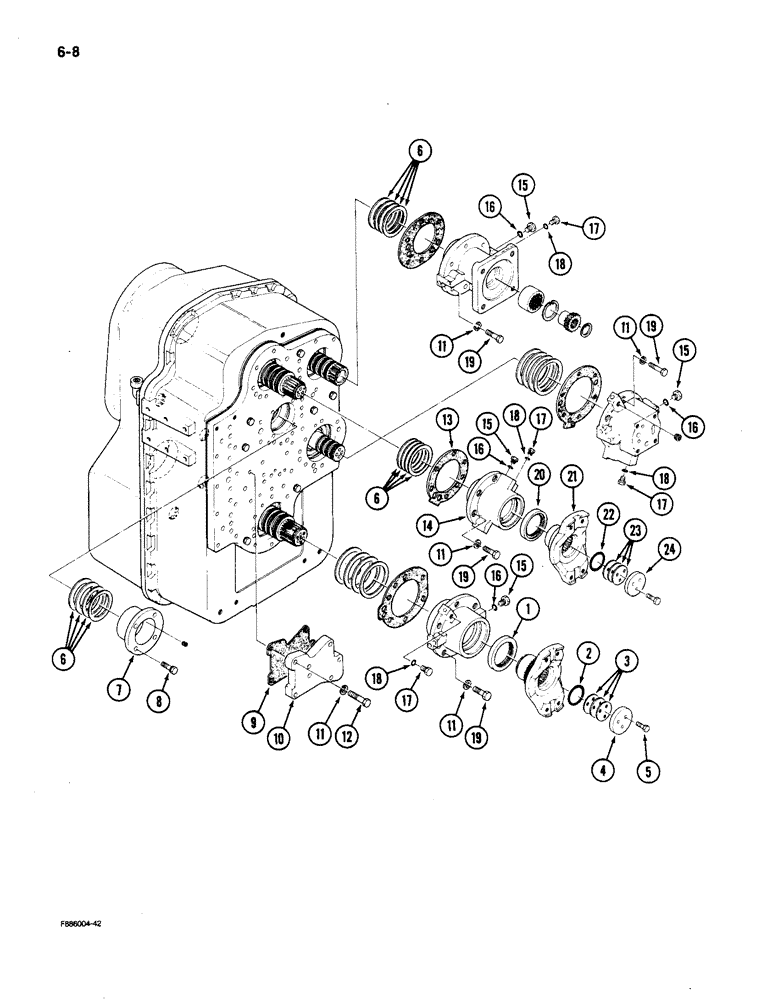 Схема запчастей Case IH 9150 - (6-008) - TRANSMISSION (06) - POWER TRAIN