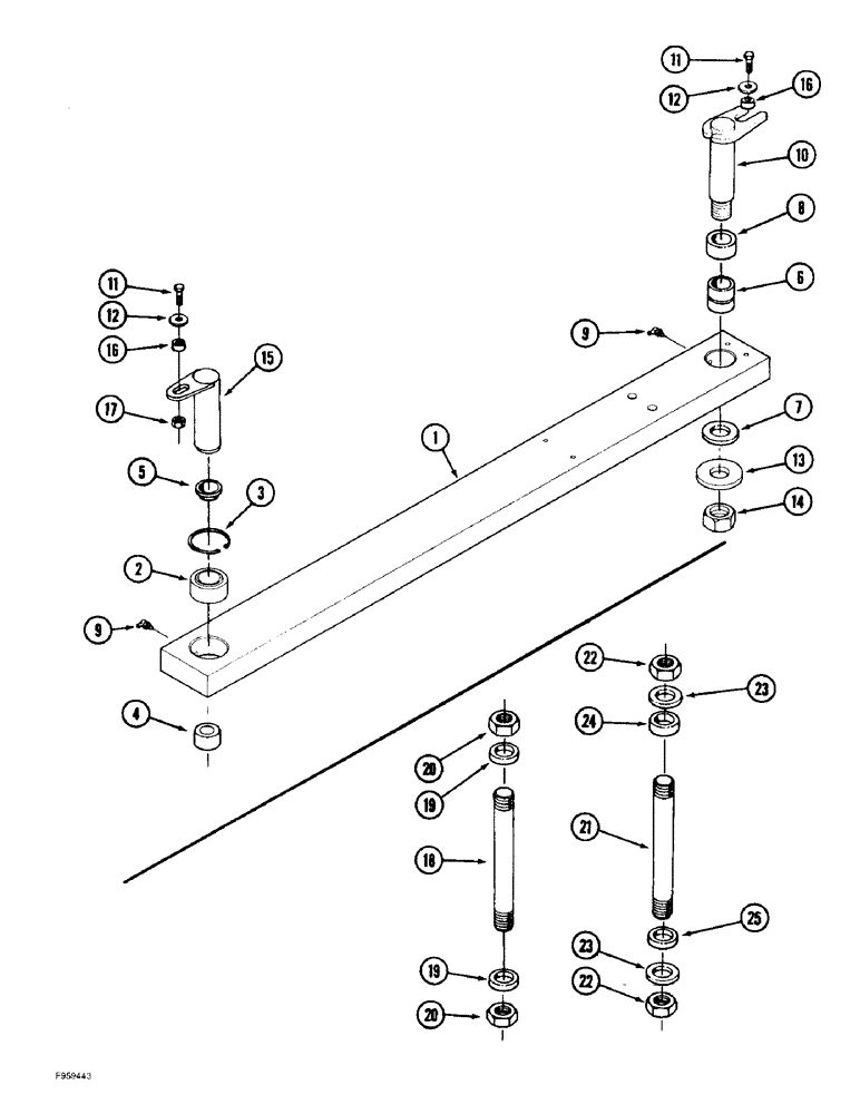 Схема запчастей Case IH 9310 - (9-026) - FRAME CONNECTING LINK AND KING PIN (09) - CHASSIS/ATTACHMENTS