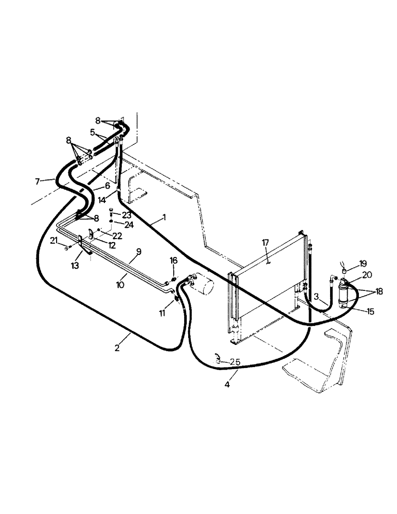 Схема запчастей Case IH ST310 - (03-08) - A/C AND HEATER PLUMBING, 903 CUMMINS, EARLY STYLE (03) - Climate Control