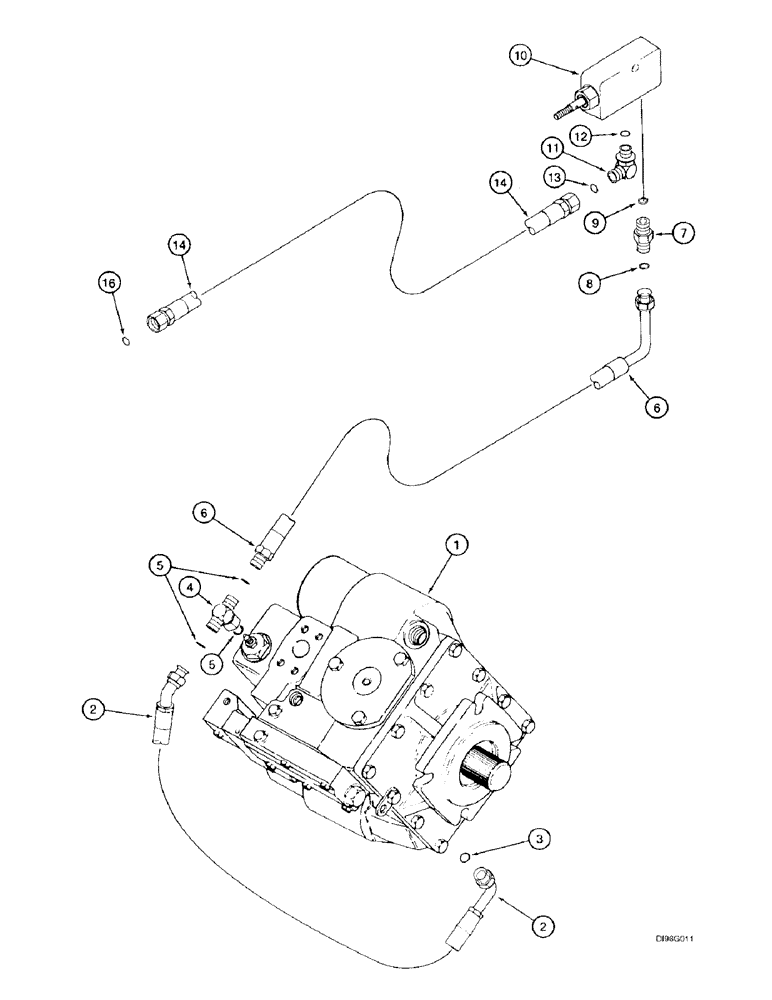 Схема запчастей Case IH 2188 - (6-16) - FOOT-N-INCH VALVE HYDRAULIC SYSTEM, PRIOR TO COMBINE P.I.N. JJC0193725 (03) - POWER TRAIN