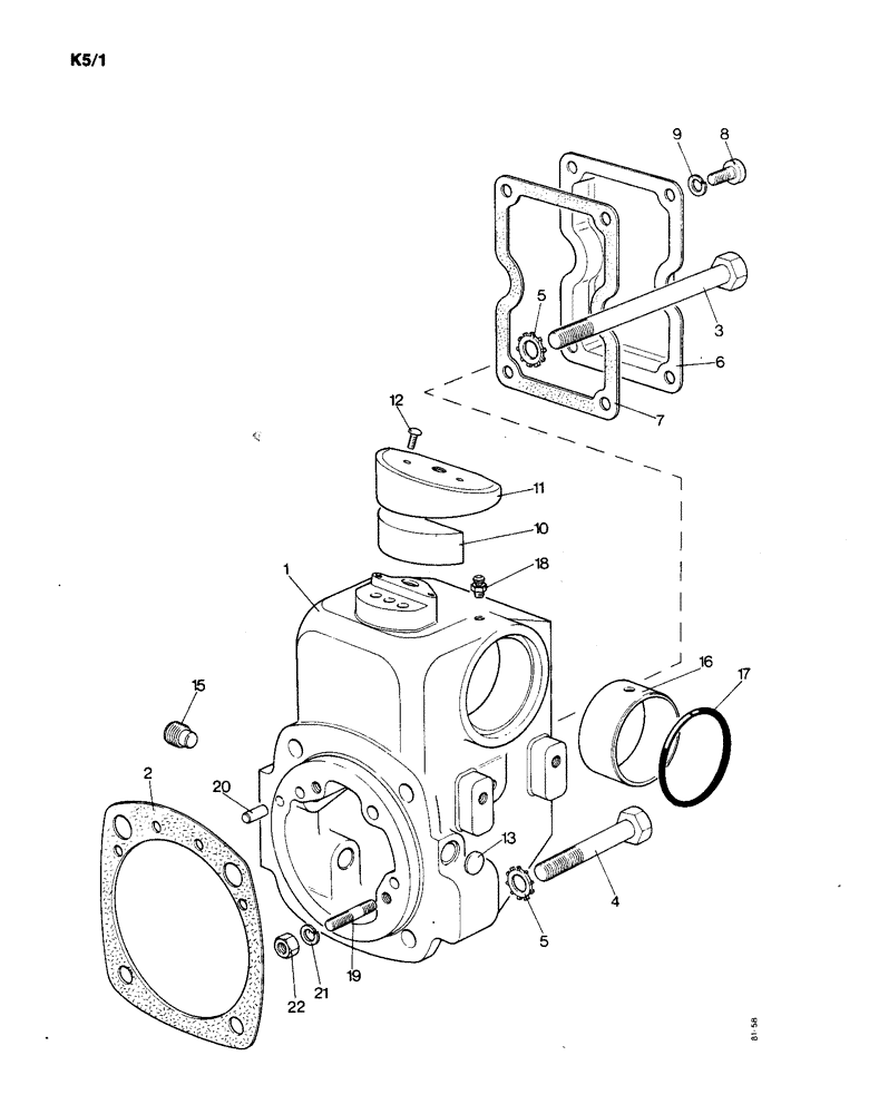 Схема запчастей Case IH 1190 - (K-05) - RAMSHAFT BRACKET (07) - HYDRAULICS