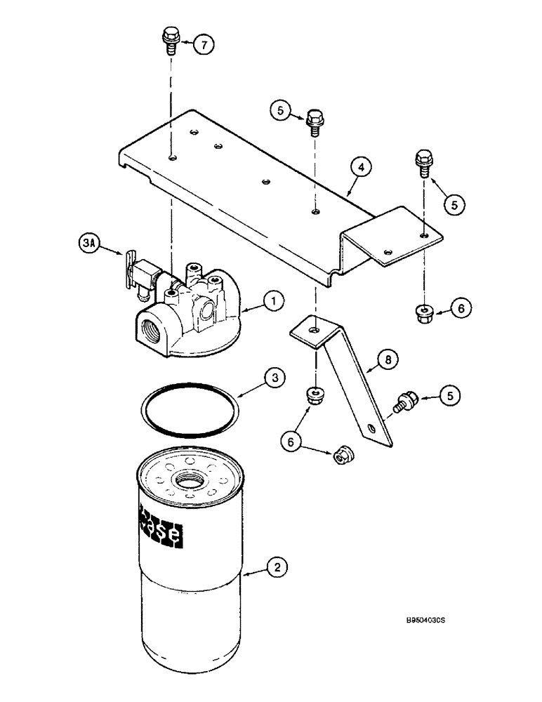 Схема запчастей Case IH 2144 - (8-08) - HYDROSTATIC PUMP SUCTION FILTER (07) - HYDRAULICS