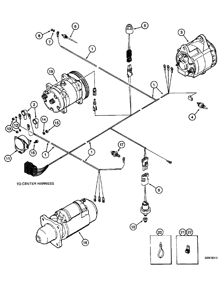 Схема запчастей Case IH 2166 - (4-10) - ENGINE HARNESS (06) - ELECTRICAL