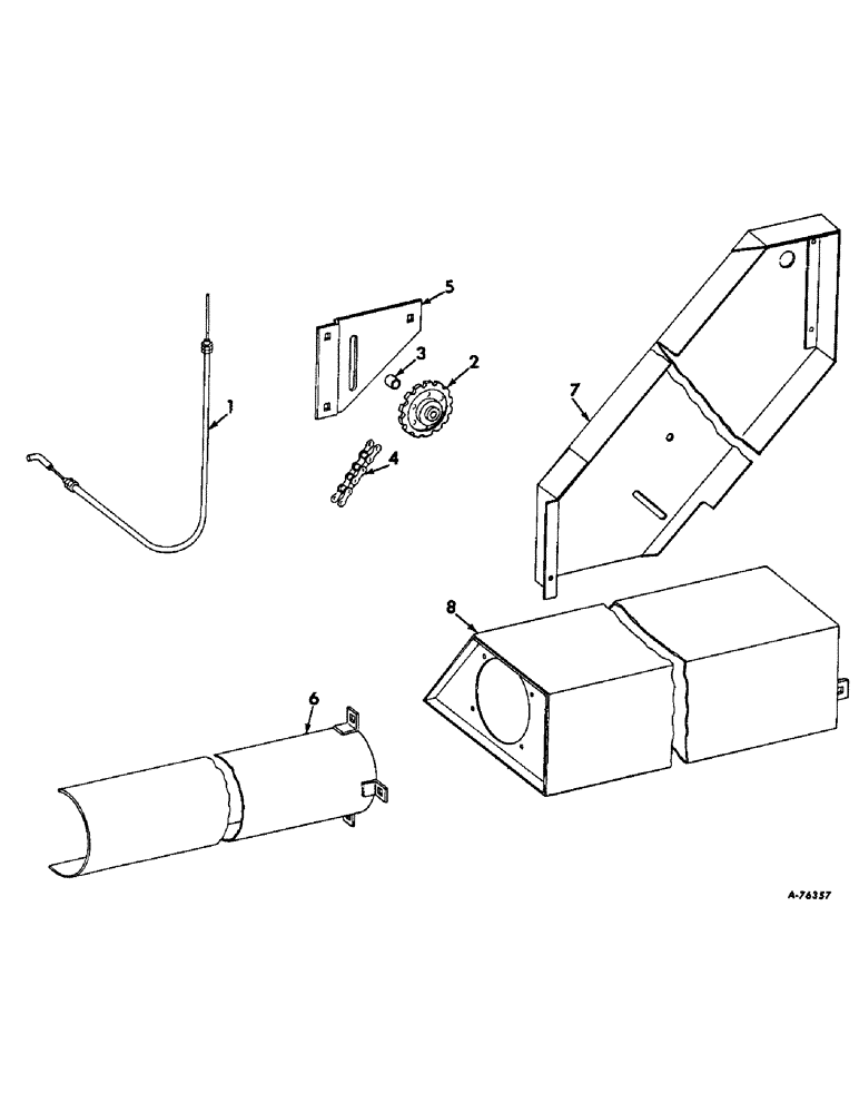 Схема запчастей Case IH 315 - (T-14) - GRAIN HOPPER AND BAGGER, RAISED DISTRIBUTOR AUGER FOR GRAIN TANK Grain Tank