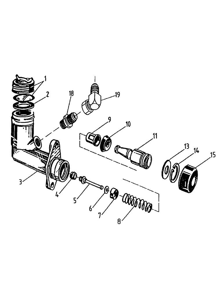 Схема запчастей Case IH 7000 - (A09-07) - BRAKE MASTER CYLINDER Mainframe & Functioning Components