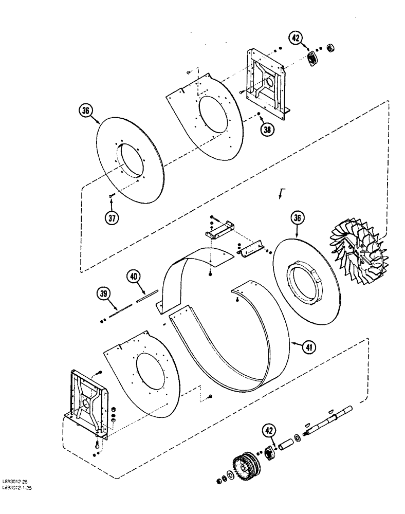 Схема запчастей Case IH 1822 - (9B-06) - FAN, 1822 COTTON PICKER (15) - HANDLING SYSTEM