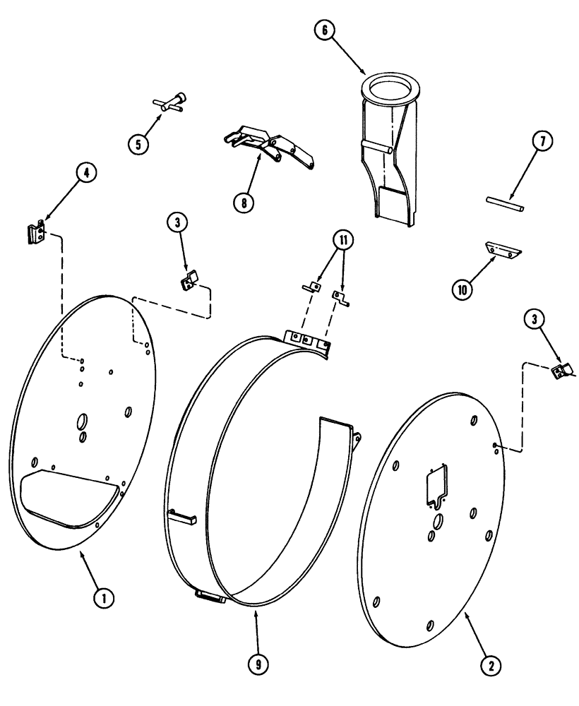 Схема запчастей Case IH 600 - (9-06) - ROTOR HOUSING, 600 BLOWER (09) - CHASSIS/ATTACHMENTS