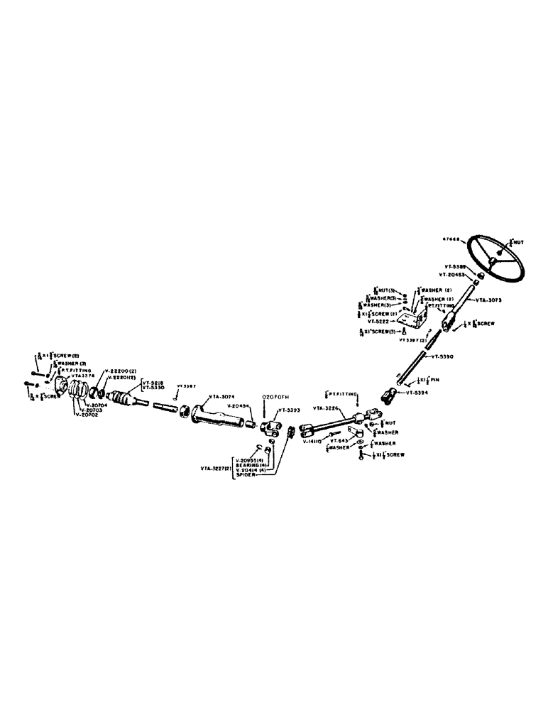 Схема запчастей Case IH VAC12-SERIES - (084) - STEERING GEAR WORM AND SHAFT, VAC TRACTORS 5654218 THRU 5654693 & 5655598 THRU 5657999 (05) - STEERING