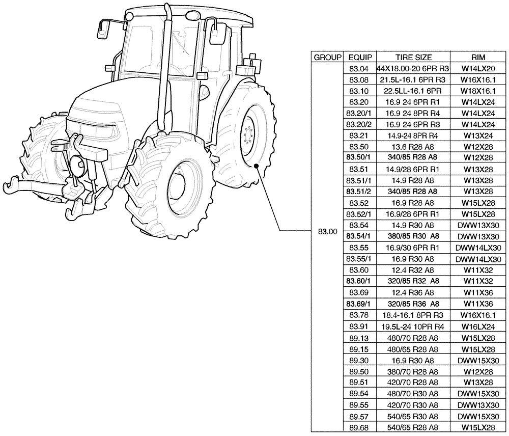 Схема запчастей Case IH JX1060C - (SEC. 11[02]) - TRACTION (00) - GENERAL