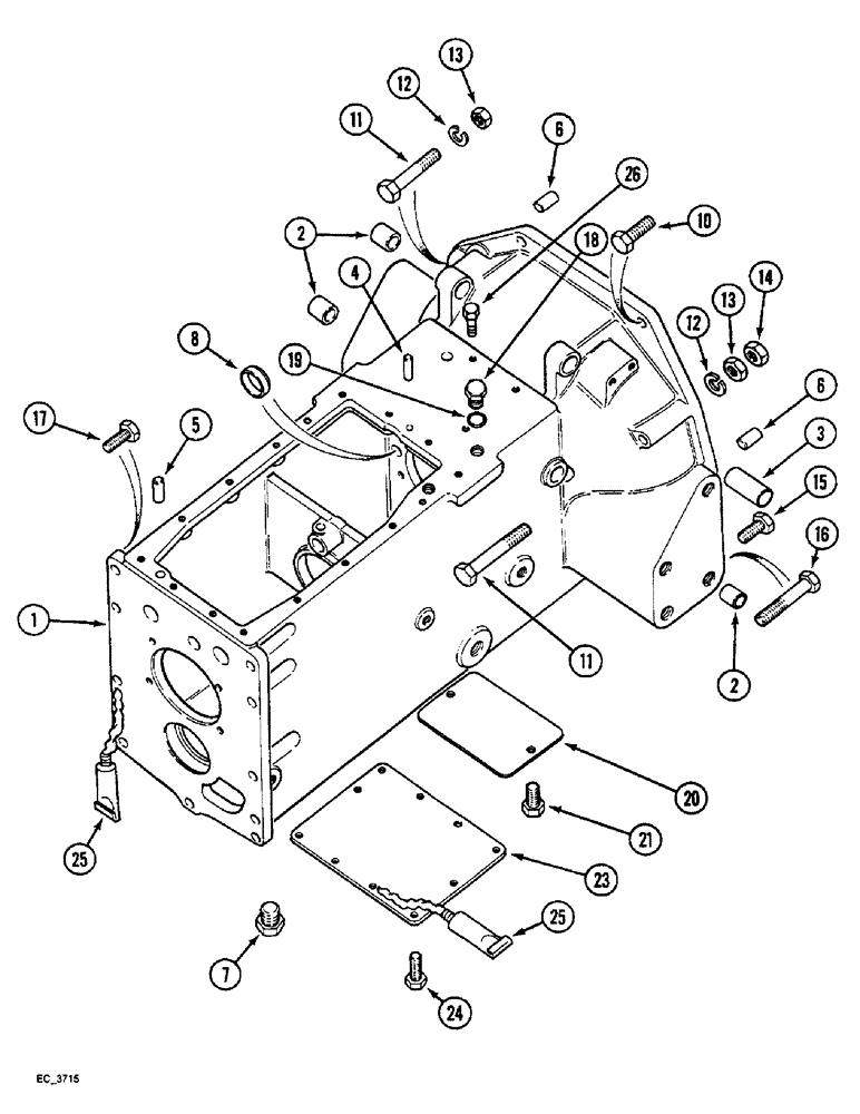 Схема запчастей Case IH 4240 - (6-004) - CLUTCH HOUSING (06) - POWER TRAIN