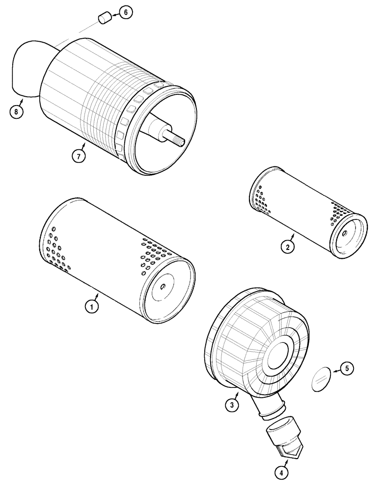 Схема запчастей Case IH MX100C - (02-14) - AIR CLEANER, IF SO EQUIPPED (02) - ENGINE