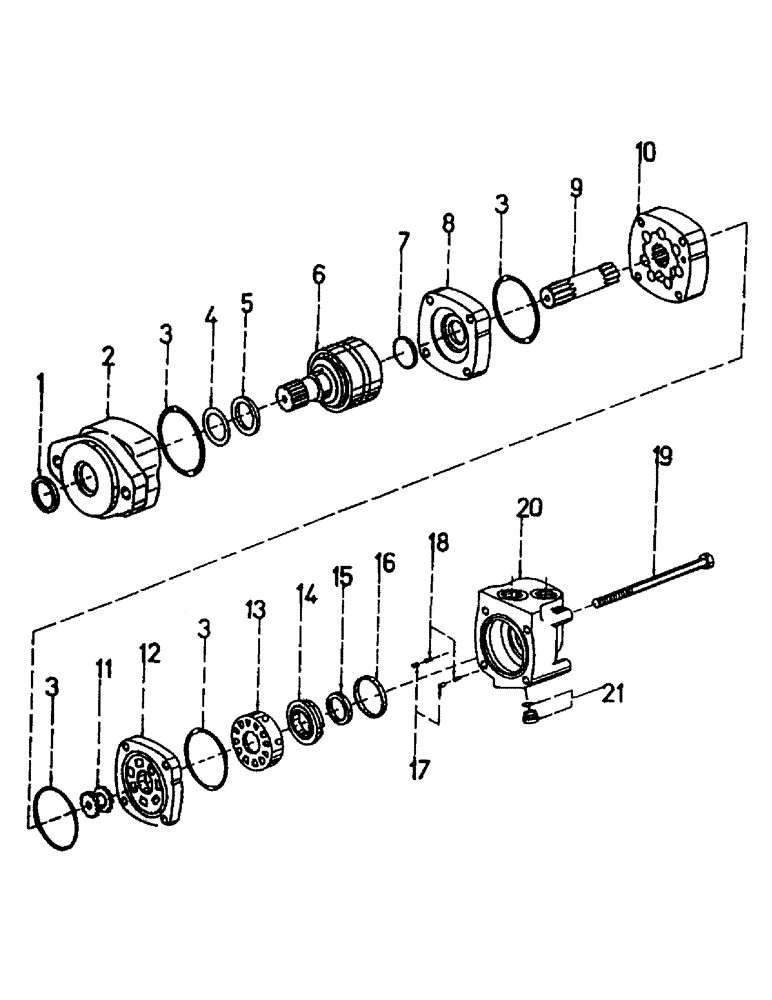 Схема запчастей Case IH 7700 - (B03-03) - HYDRAULIC MOTOR, 2000 CHAR-LYNN, 24 CUBIC INCH Hydraulic Components & Circuits