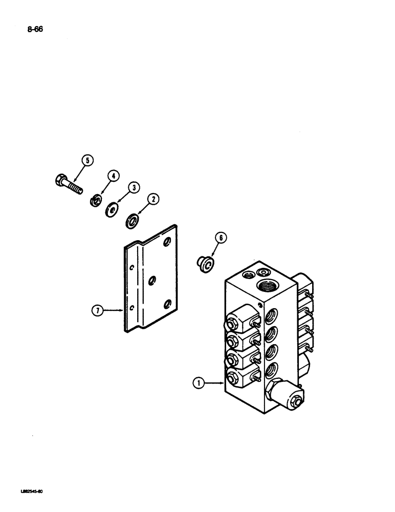 Схема запчастей Case IH 1822 - (8-66) - BASKET MANIFOLD VALVE MOUNTING (07) - HYDRAULICS