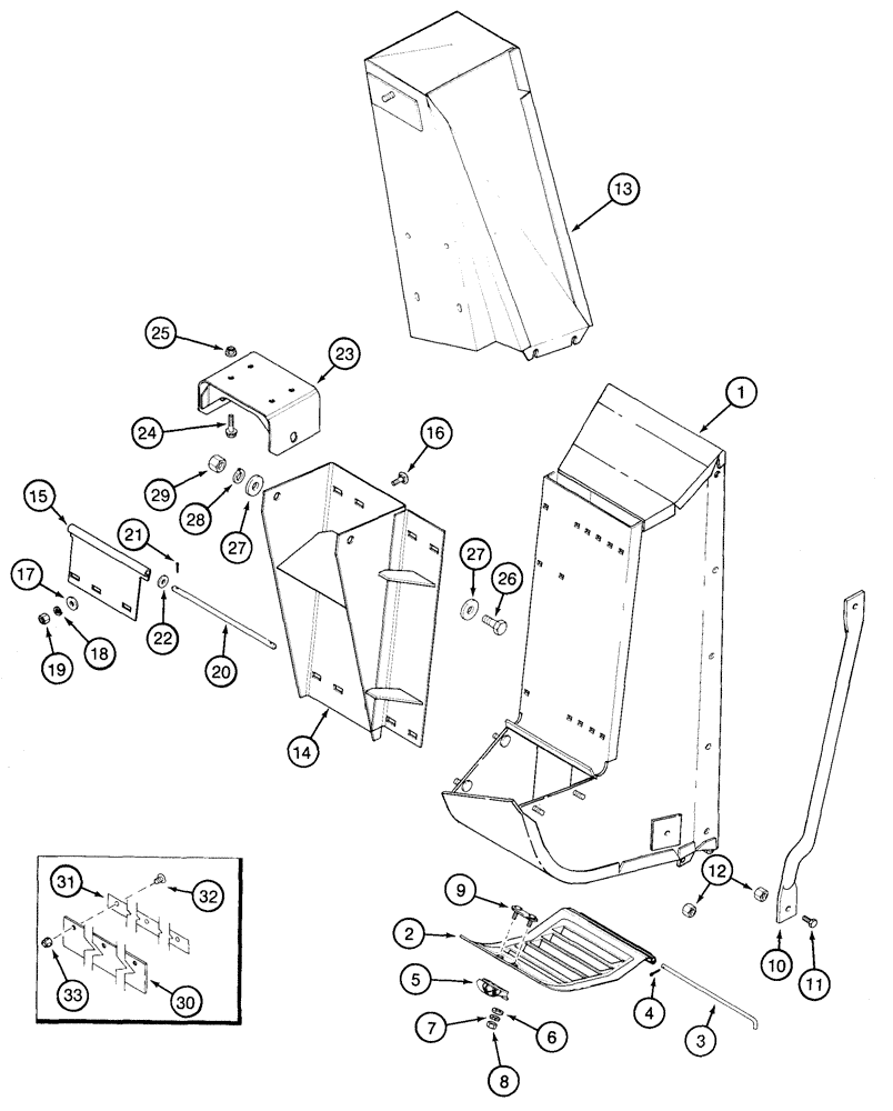 Схема запчастей Case IH 2155 - (9C-12) - REAR DRUM OUTLET, DRUM NUMBER 4, 5 ROW WIDE (15) - HANDLING SYSTEM