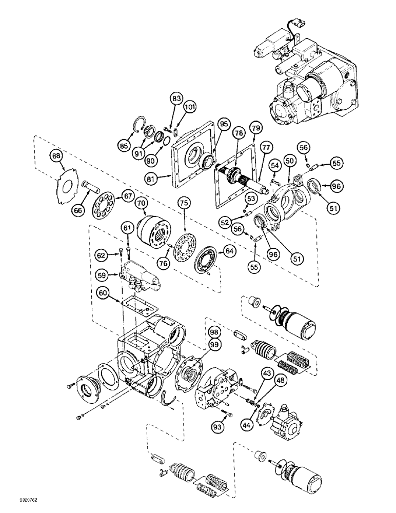 Схема запчастей Case IH 2022 - (6-26) - HYDROSTATIC PUMP, 2022 COTTON PICKER (03) - POWER TRAIN