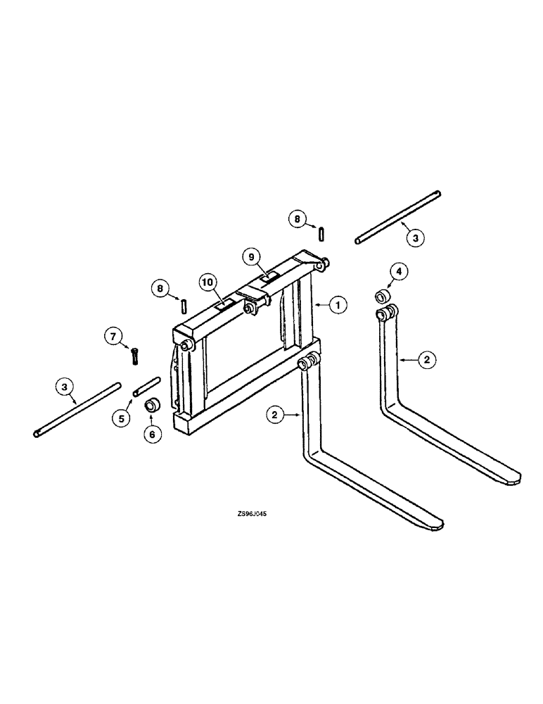 Схема запчастей Case IH 2455 - (8-34) - FORK LIFT ATTACHMENT 