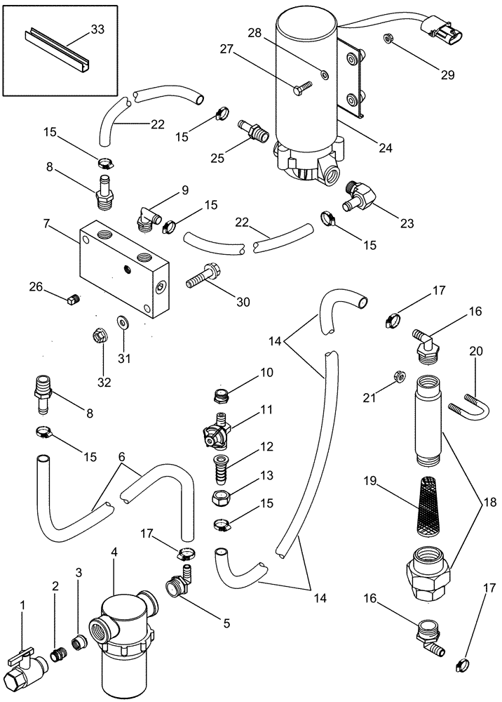 Схема запчастей Case IH 420 - (09B-03) - MOISTENER SYSTEM (14) - WATER SYSTEM