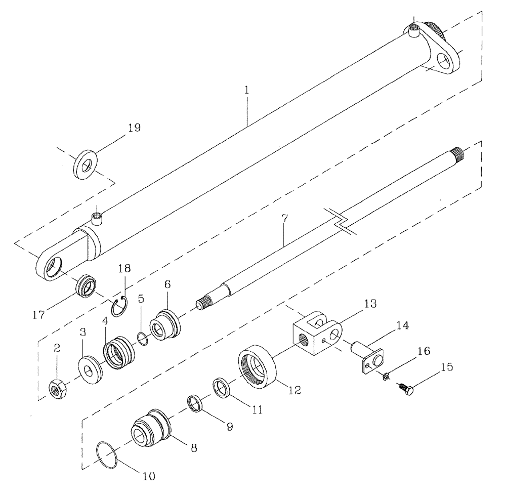 Схема запчастей Case IH 7700 - (B02[09]) - HYDRAULIC CYLINDER {ELEVATOR LIFT} Hydraulic Components & Circuits