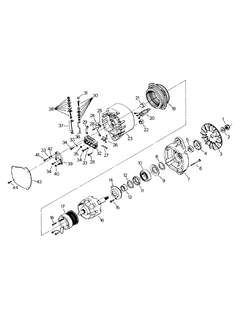 Схема запчастей Case IH KM-360 - (02-12) - ALTERNATOR ASSEMBLY (06) - ELECTRICAL