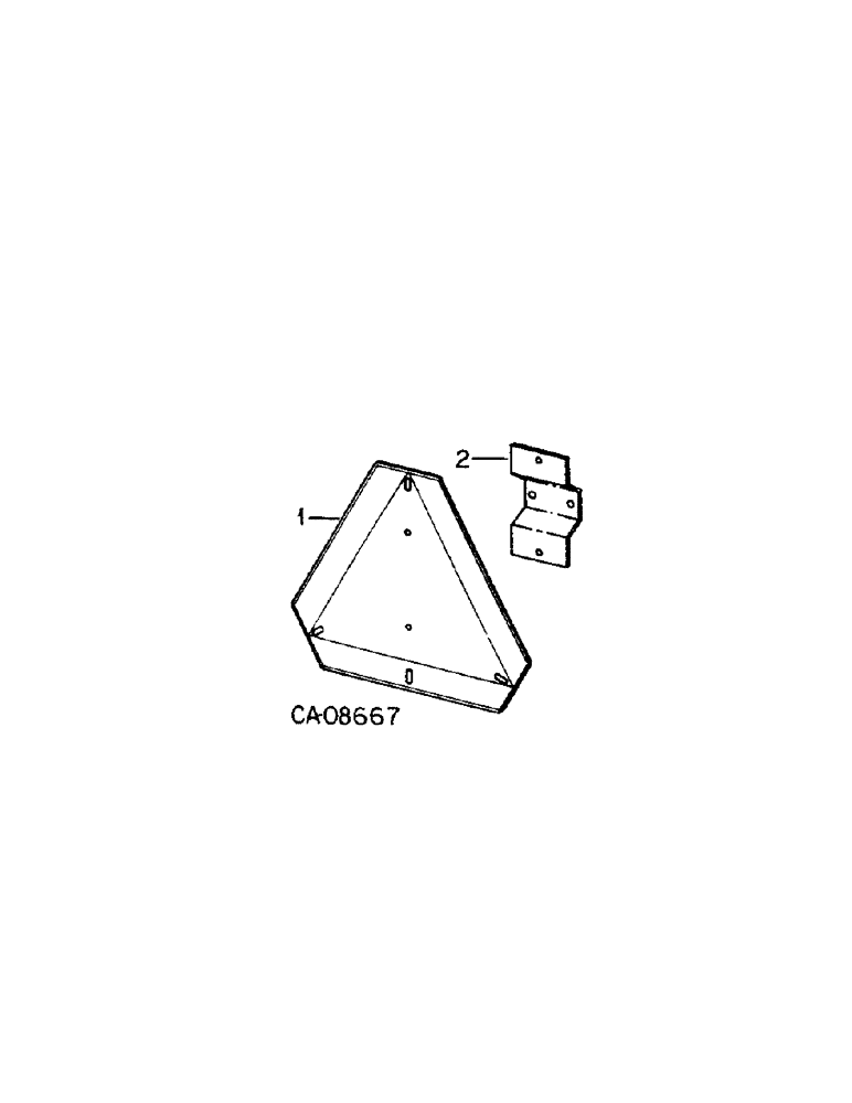 Схема запчастей Case IH 800 - (02-04[2]) - MISCELLANEOUS, SLOW MOVING VEHICLE EMBLEM AND BRACKET UNITS W, X AND Y (18) - MISCELLANEOUS