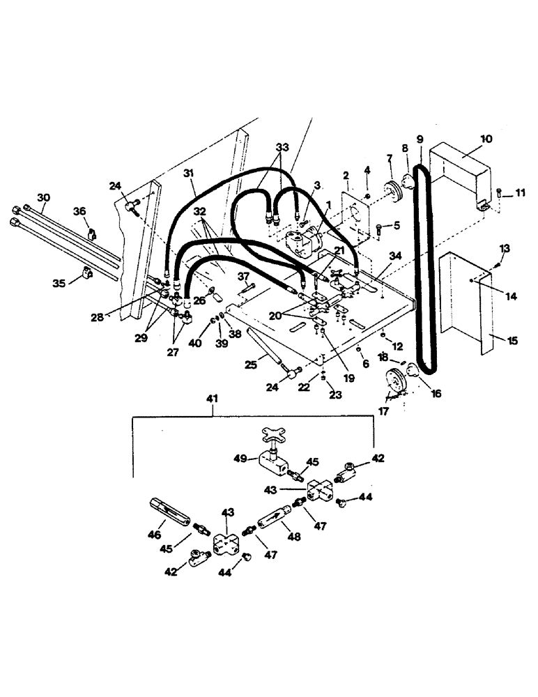 Схема запчастей Case IH 1802 - (64) - HYDRAULIC MOTOR ASSEMBLY, CLOSED 