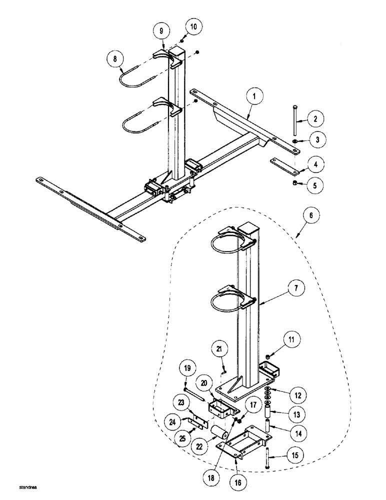 Схема запчастей Case IH SDX30 - (6.050.1) - CONCORD AIR CART REAR TOW PRIMARY MANIFOLD STANDS Related Equipment