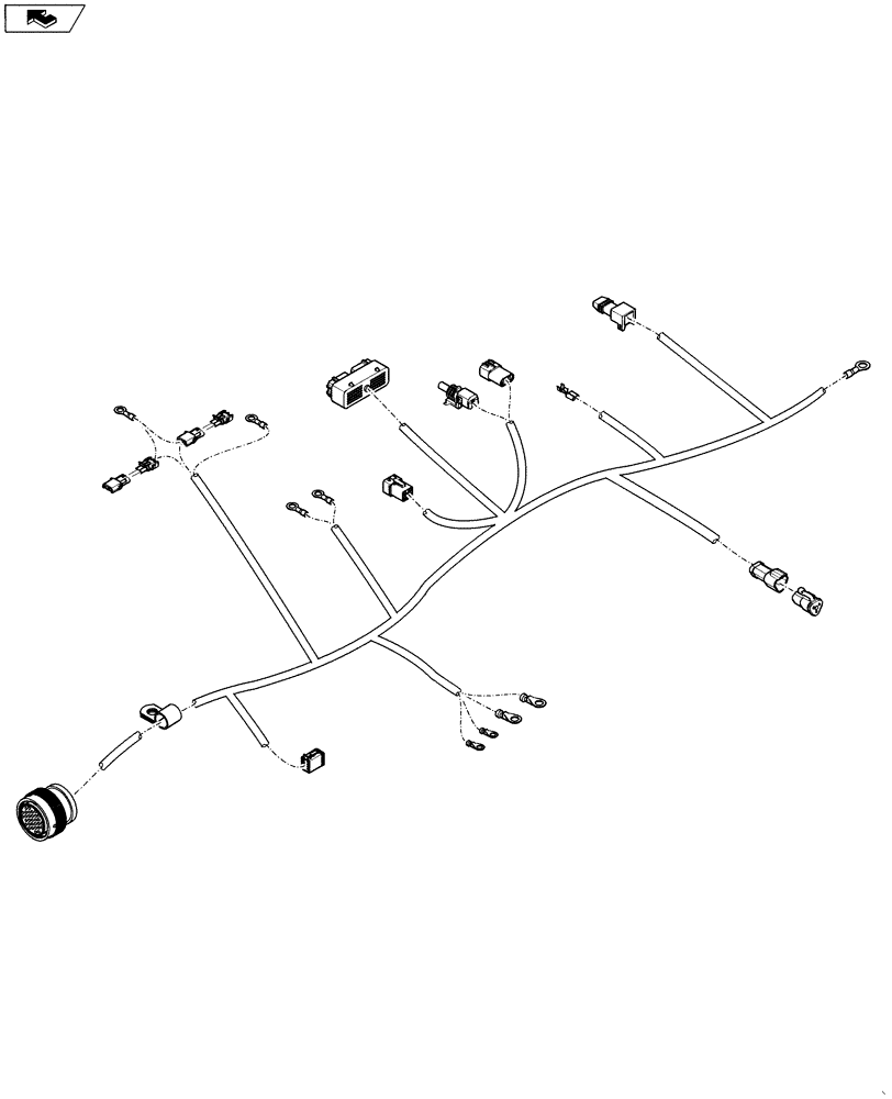 Схема запчастей Case IH 4420 - (12-018) - HARNESS ENGINE, ELECTRIC (06) - ELECTRICAL