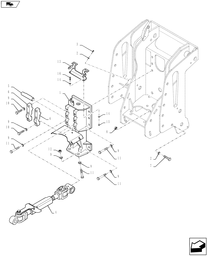 Схема запчастей Case IH STEIGER 400 - (35.120.01[01]) - THREE POINT HITCH LINKAGE W/O PTO (35) - HYDRAULIC SYSTEMS