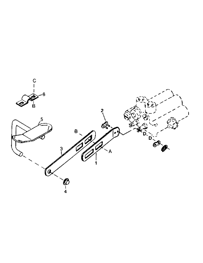 Схема запчастей Case IH 6000 - (9-08) - PEDAL-VALVE LINKAGE (09) - CHASSIS