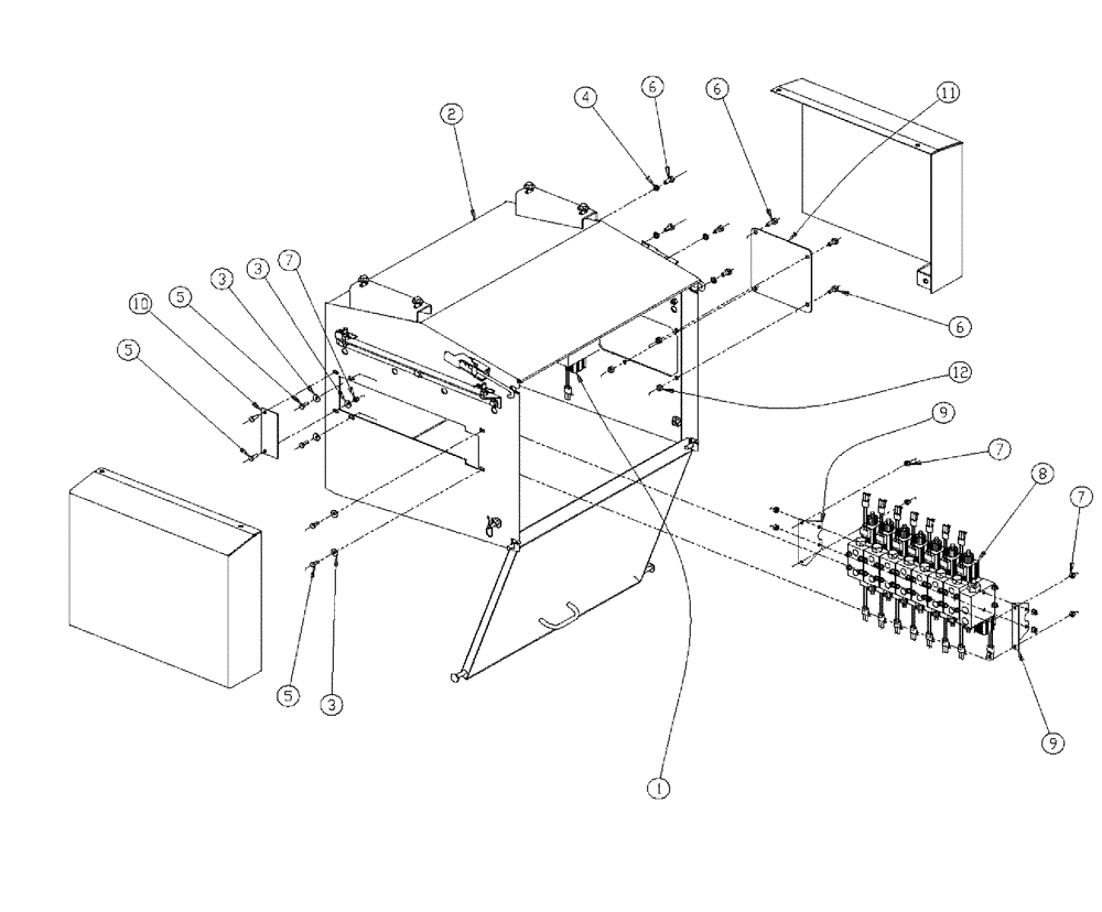 Схема запчастей Case IH 438 - (02-002) - VALVE BOX GROUP Bin Group