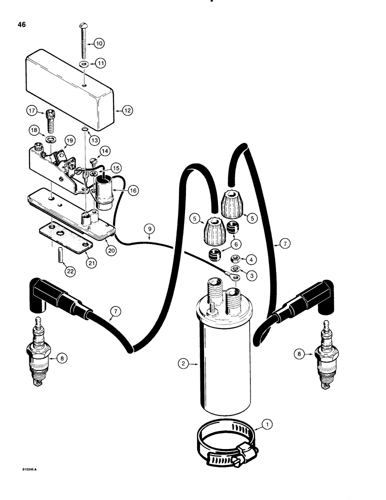 Схема запчастей Case IH 1816C - (046) - IGNITION PARTS (04) - ELECTRICAL SYSTEMS