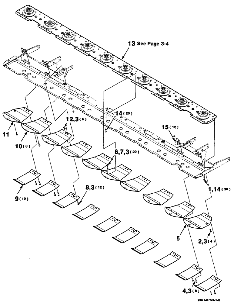 Схема запчастей Case IH DC515 - (3-02) - CUTTER BAR, ROCK GUARD AND SKID SHOE ASSEMBLY (09) - CHASSIS