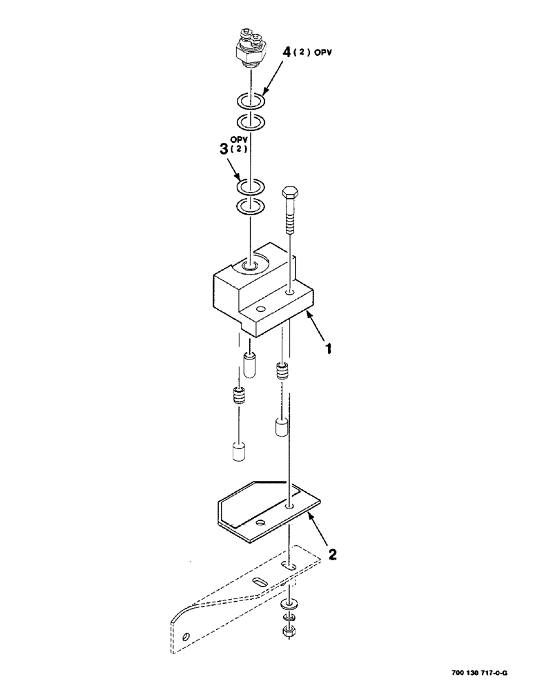 Схема запчастей Case IH 8455T - (9-38) - SWITCH MOUNTING KIT, TWINE ARM, 700130717 SWITCH MOUNTING KIT COMPLETE Decals & Attachments