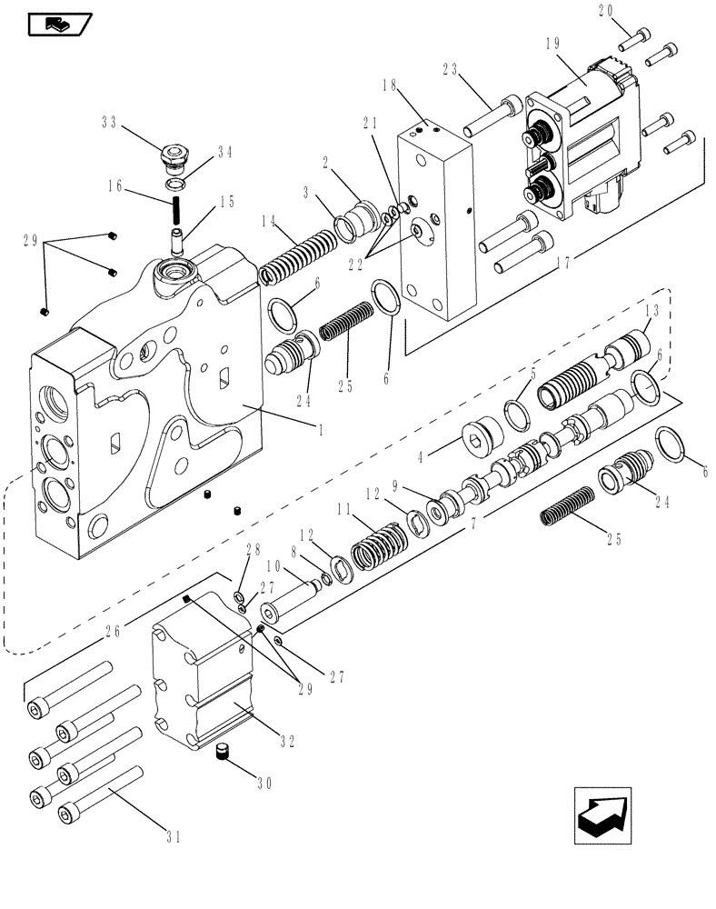 Схема запчастей Case IH MAGNUM 210 - (35.204.01) - REMOTE HYDRAULIC CONTROL VALVE - BSN ZCRH01492 (35) - HYDRAULIC SYSTEMS