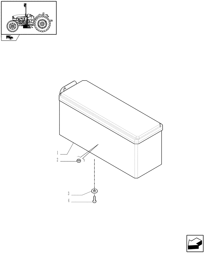 Схема запчастей Case IH FARMALL 85C - (1.90.5/01) - TOOL BOX FOR NOISE REDUCTION PACKAGE - L/CAB (VAR.331998) (10) - OPERATORS PLATFORM/CAB