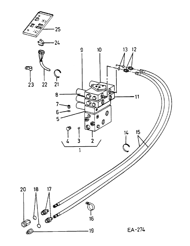 Схема запчастей Case IH 1460 - (10-104) - REEL FORE AND AFT CONTROL, GERMAN REGULATIONS (07) - HYDRAULICS