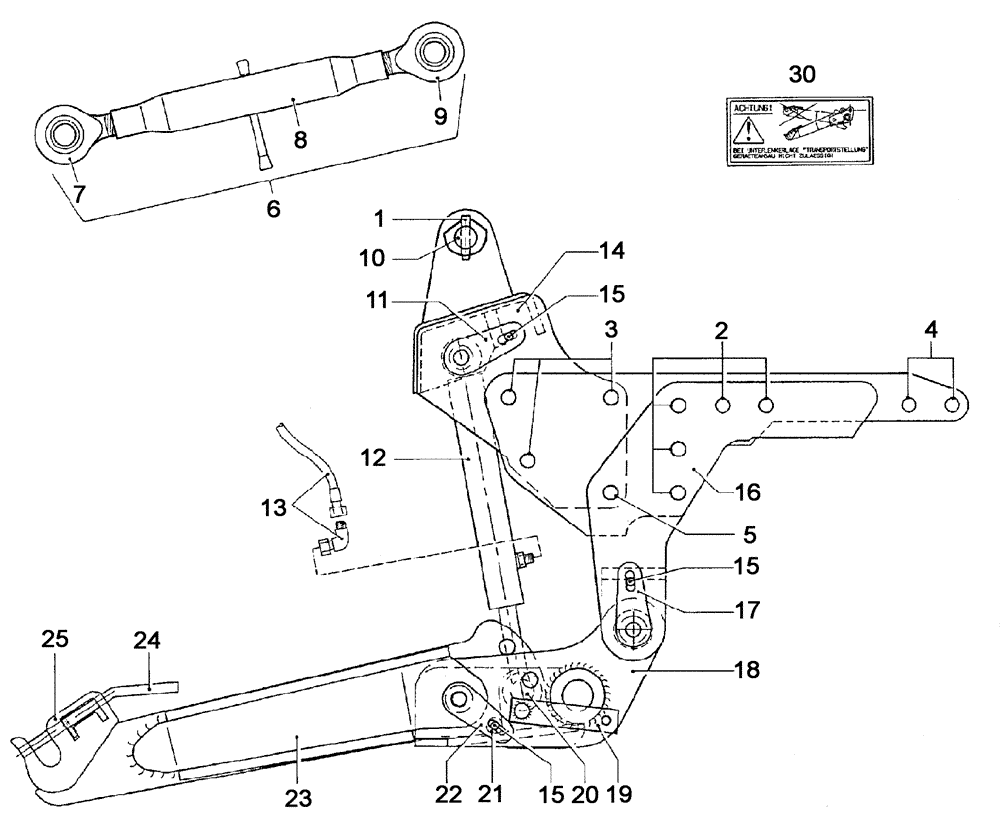 Схема запчастей Case IH C55 - (08-43[01]) - FRONT POWER LIFT STANDARD (08) - HYDRAULICS