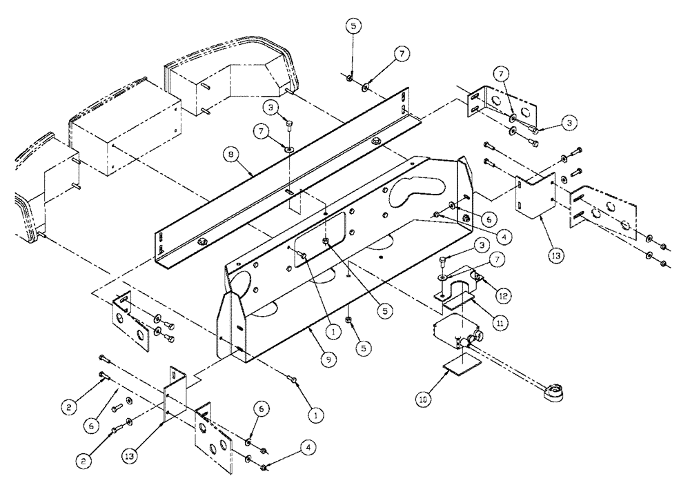 Схема запчастей Case IH FLX3330B - (04-014) - LIGHTS ASSEMBLY Frame & Suspension