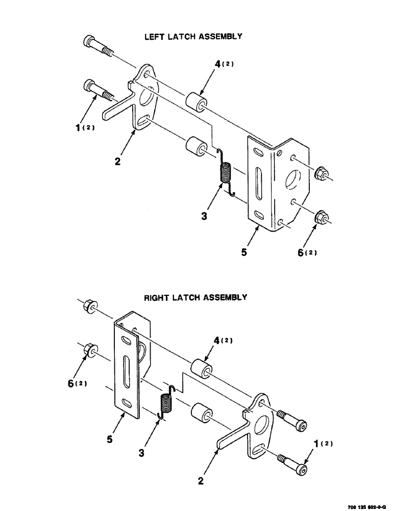 Схема запчастей Case IH RS451 - (7-26) - SHIELD LATCH ASSEMBLIES, LEFT AND RIGHT (12) - MAIN FRAME