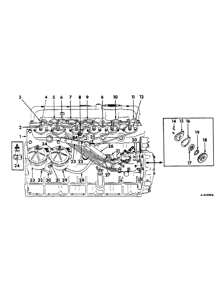 Схема запчастей Case IH 2606 - (046) - FUEL SYSTEM, FUEL INJECTION PUMP, CONNECTIONS AND PIPES (02) - FUEL SYSTEM