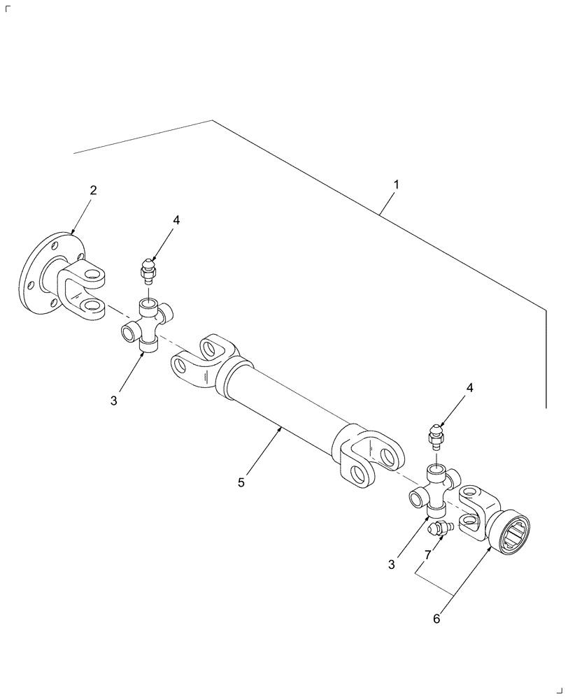 Схема запчастей Case IH RDX161 - (012[2]) - CUTTERBAR DRIVE SHAFT, FROM PIN HCA0016065 (58) - ATTACHMENTS/HEADERS