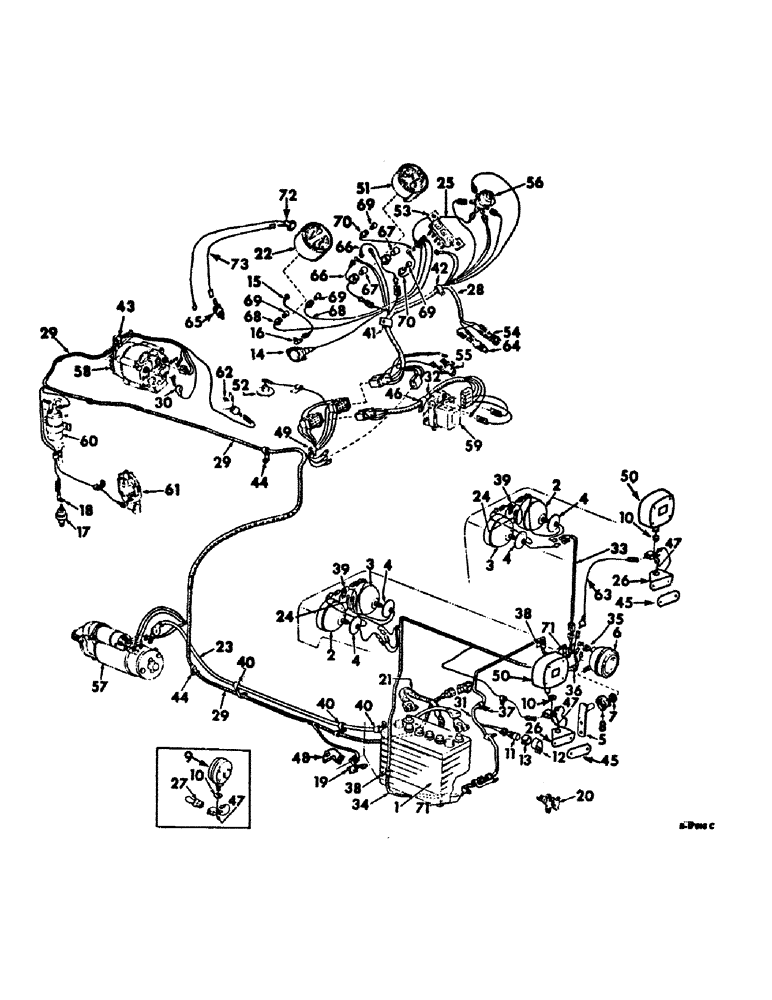 Схема запчастей Case IH 656 - (G-22) - ELECTRICAL SYSTEM, STARTING AND LIGHTING, INTERNATIONAL GASOLINE ENGINE TRACTORS (06) - ELECTRICAL SYSTEMS