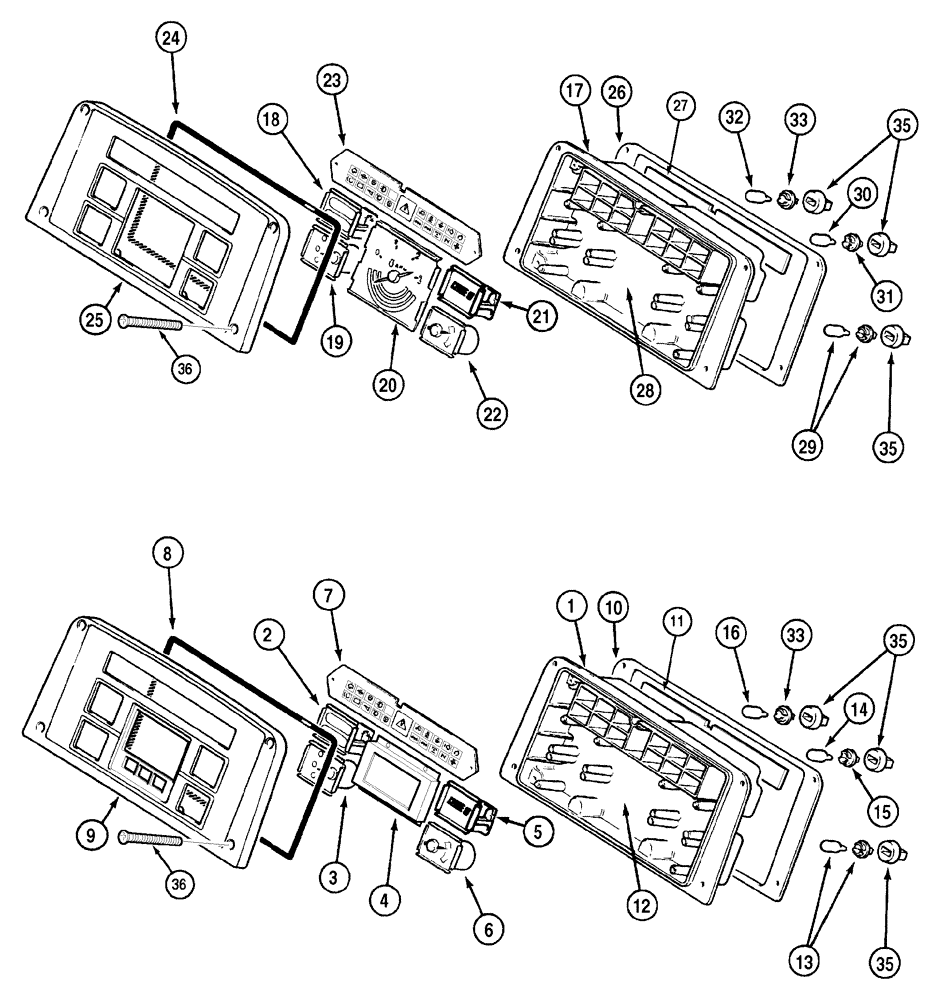 Схема запчастей Case IH CX90 - (04-13) - INSTRUMENT CLUSTER (04) - ELECTRICAL SYSTEMS