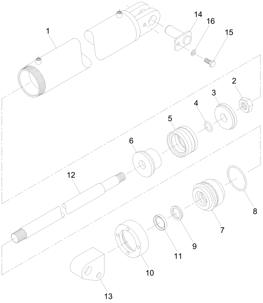 Схема запчастей Case IH A7700 - (B02.01[01]) - Hydraulic Cylinder {Topper Arms} (07) - HYDRAULICS